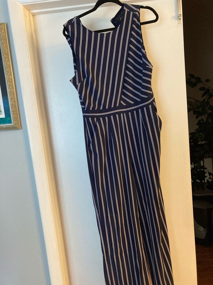 Navy and white jumper